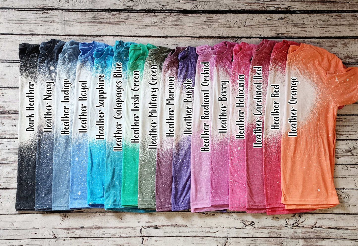 Color Options for Bleached T-Shirts