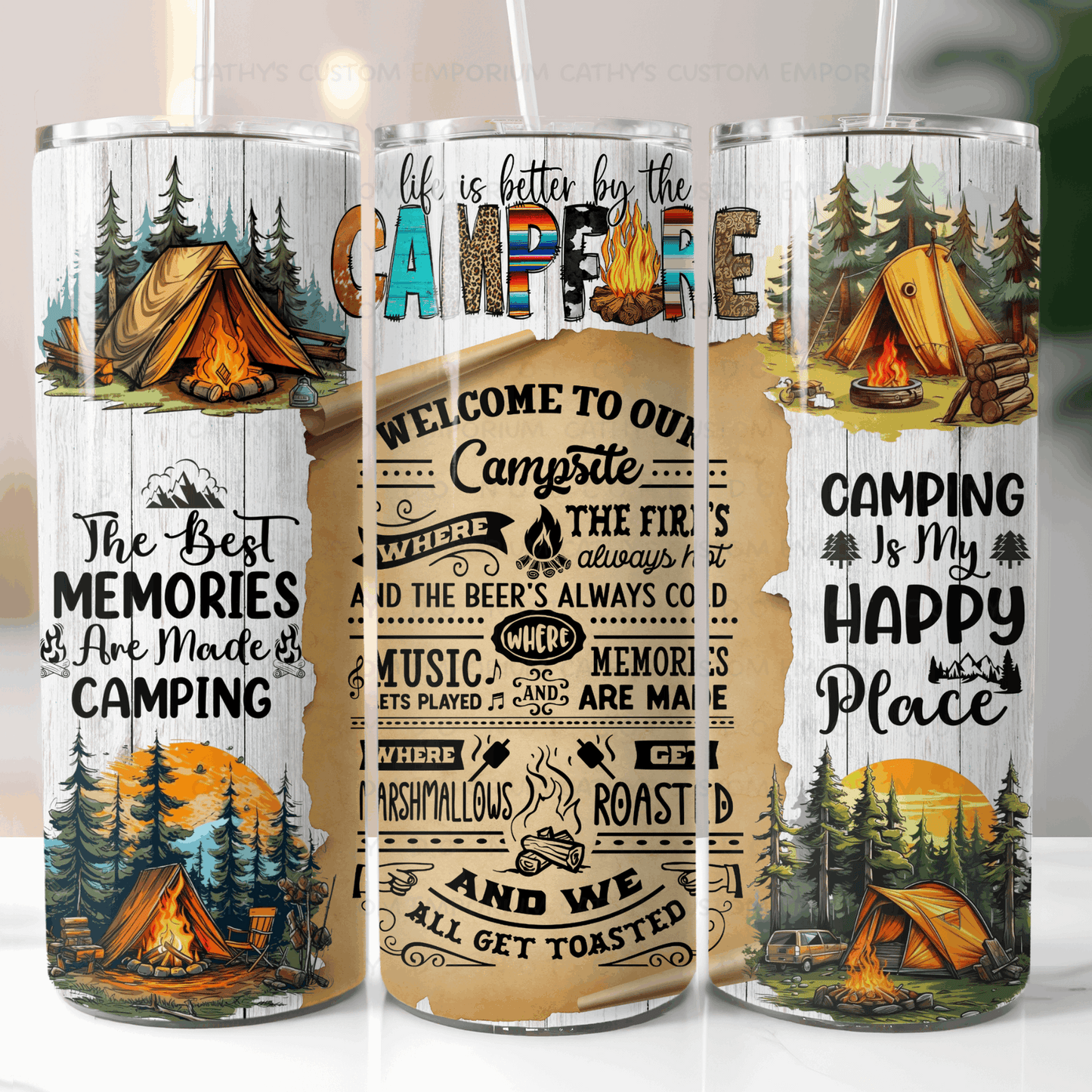 Life Is Better by the Campfire  20 Ounce Tumbler - Cathy's Custom Emporium