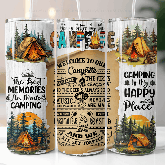 Life Is Better by the Campfire  20 Ounce Tumbler - Cathy's Custom Emporium