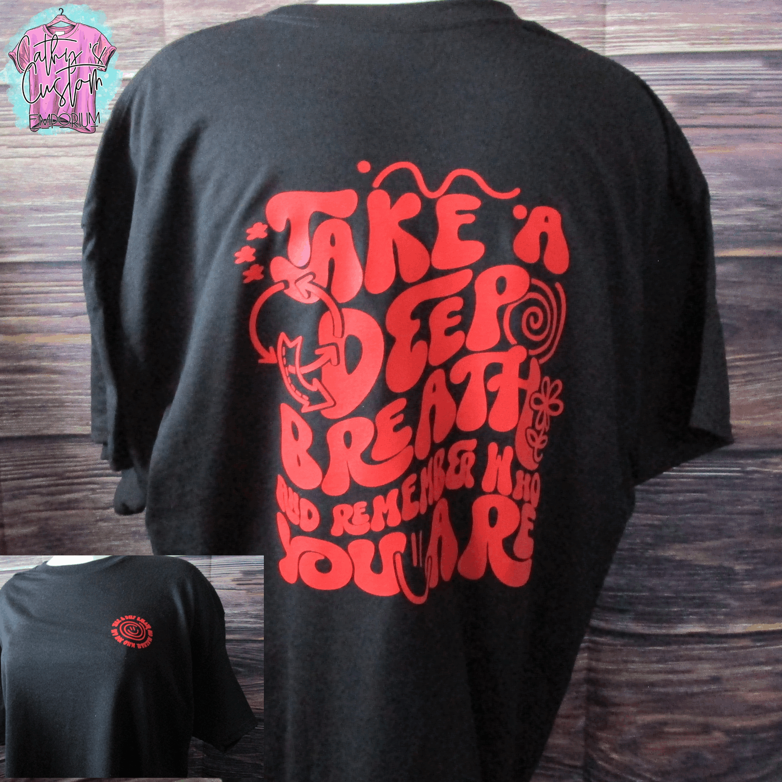 Take a Deep Breath and Remember Who You Are Short Sleeve Graphic Tee - Cathy's Custom Emporium
