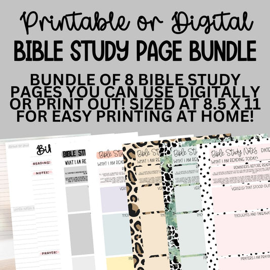 Bible Study Pages Bundle