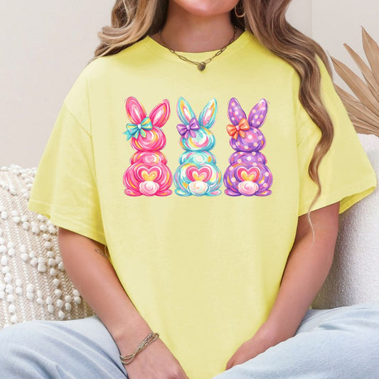 Easter Bunny Trio Graphic T-Shirt