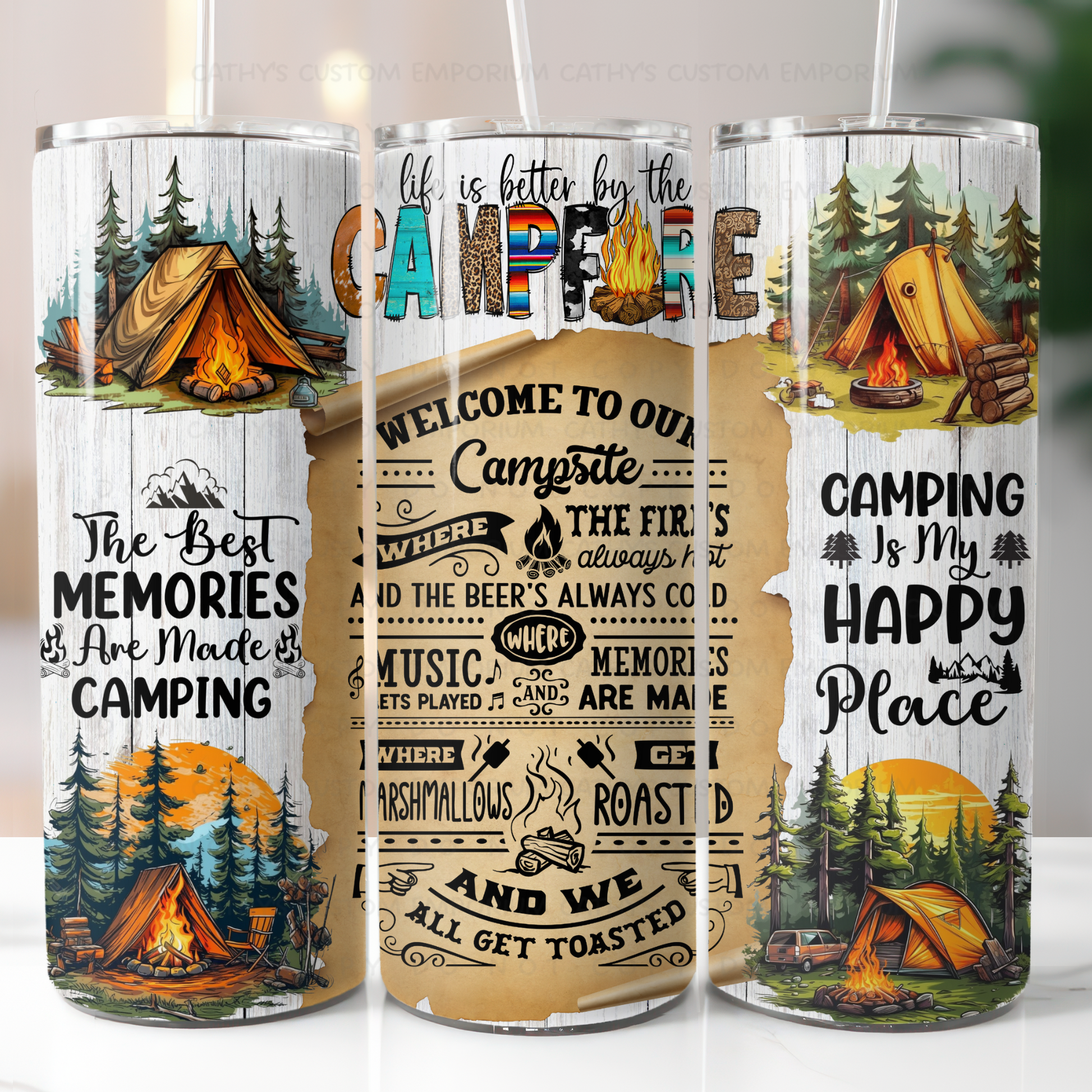 Life Is Better by the Campfire 20 Ounce Tumbler Cathy's Custom Emporium