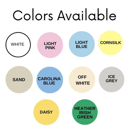 Color Chart for Light Colored Gildan Softstyle T-Shirts