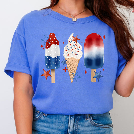 Patriotic Popsicles & Ice Cream T-Shirt