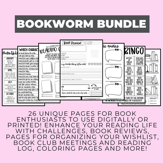 Bookworm Bundle: Your Ultimate Reading Tracker & Log